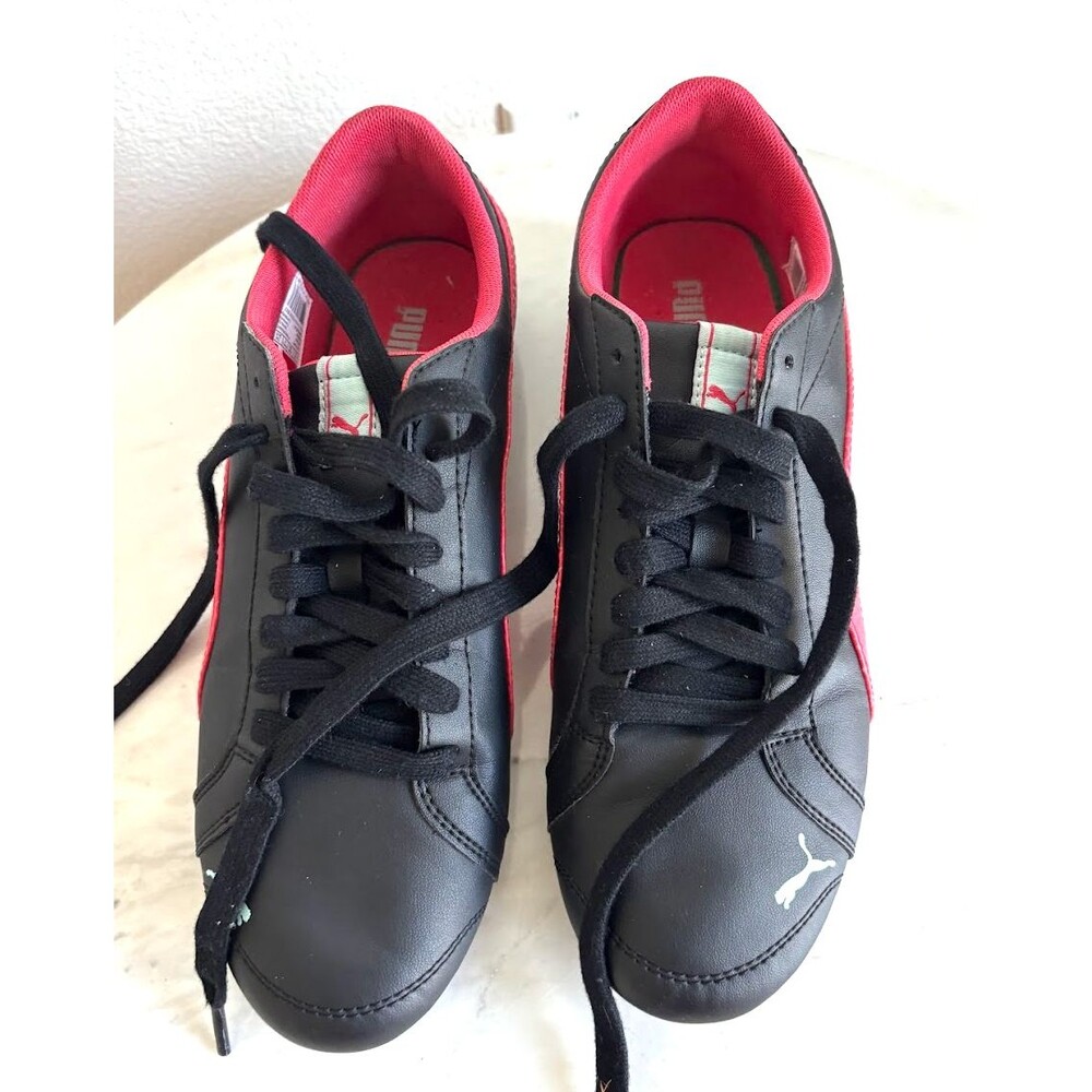 PUMA Janine Low Top Sneakers Black/Hot Pink Size 8 B US